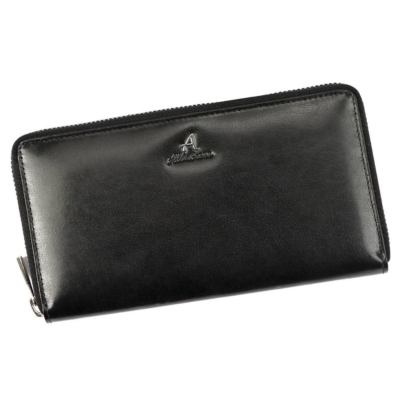 Celozipová kožená černá peněženka Albatross LW08 + RFID