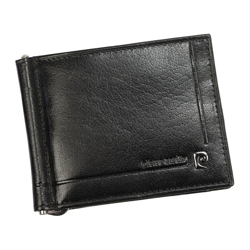 Luxusní černá kožená peněženka dolarovka Pierre Cardin TILAK52