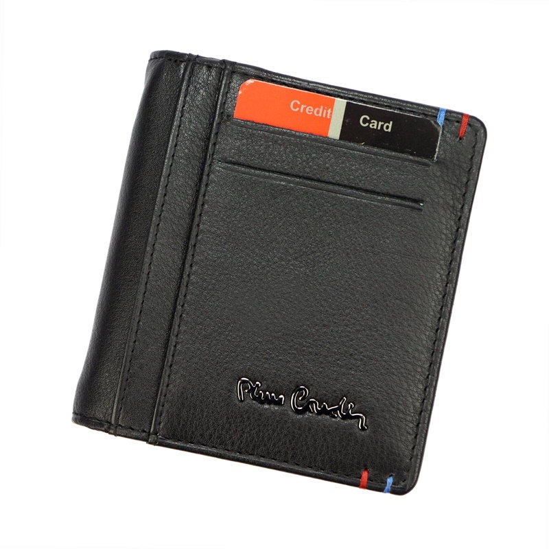 Luxusní černá kožená peněženka dolarovka Pierre Cardin TILAK22