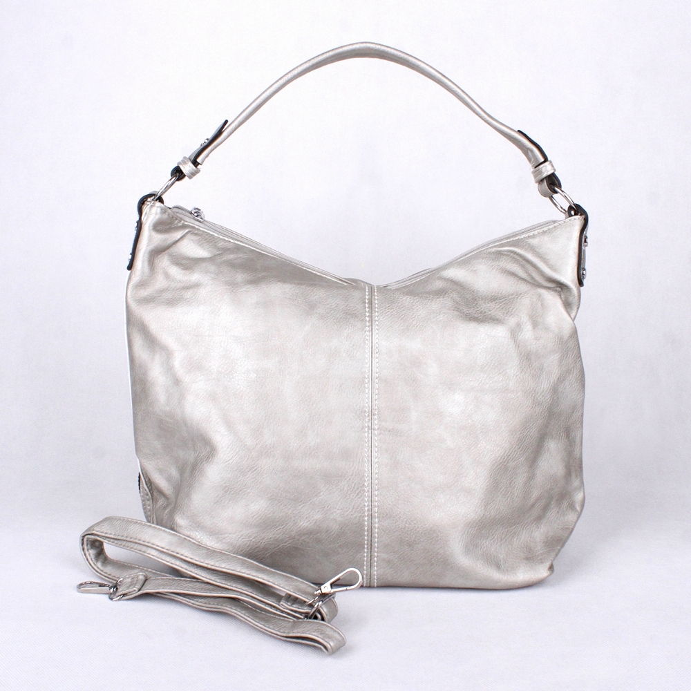 VADA - Velká stříbrná kabelka na rameno i crossbody ROMINA D315