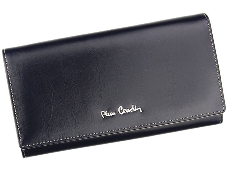 VADA - Tmavěmodro-béžová kožená peněženka Pierre Cardin 01 LINE 114