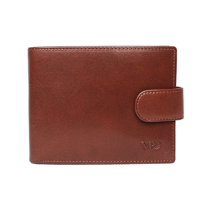 Luxusní hnědá hladká kožená peněženka Marta Ponti no. B219R +RFID