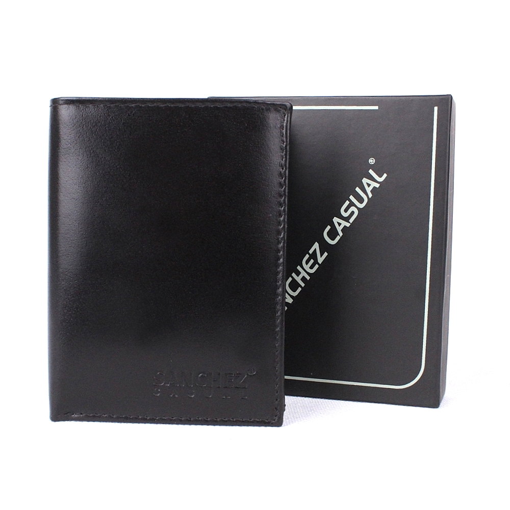 Černá kožená peněženka SANCHEZ Casual no. 123