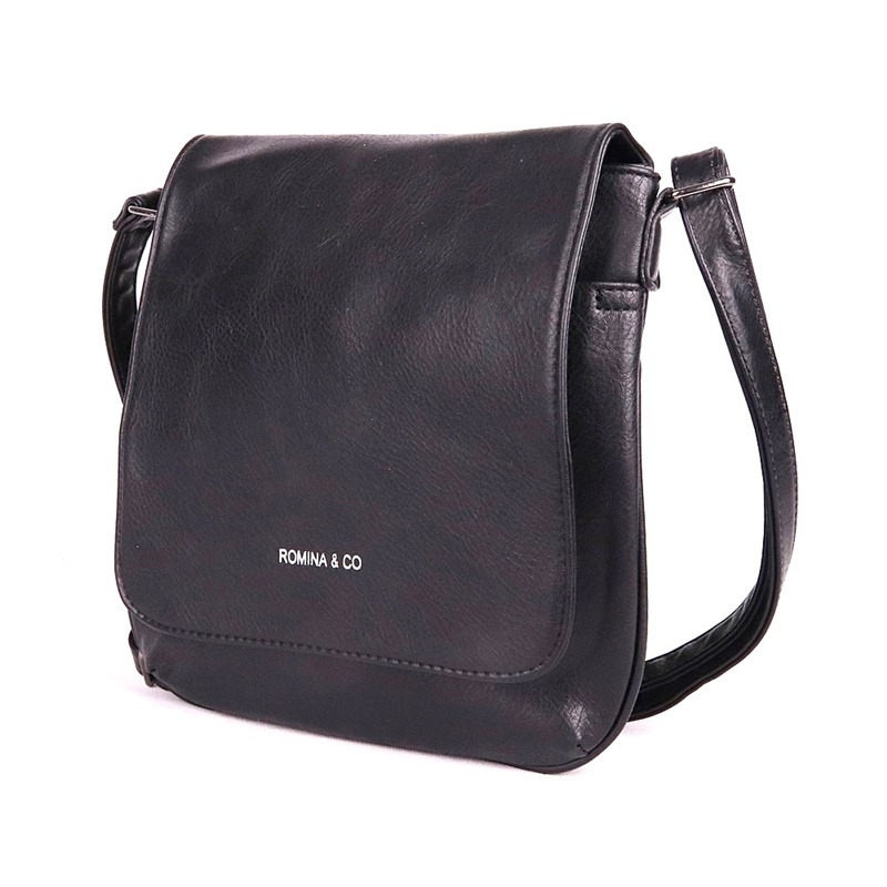 Malá hnědá crossbody kabelka ROMINA & CO F21 s klopou