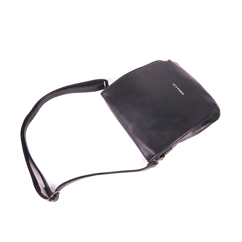 Malá hnědá crossbody kabelka ROMINA & CO F21 s klopou