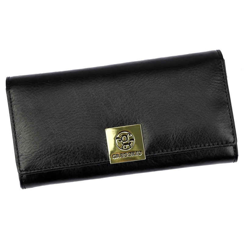 Černá kožená peněženka Gregorio GS-100