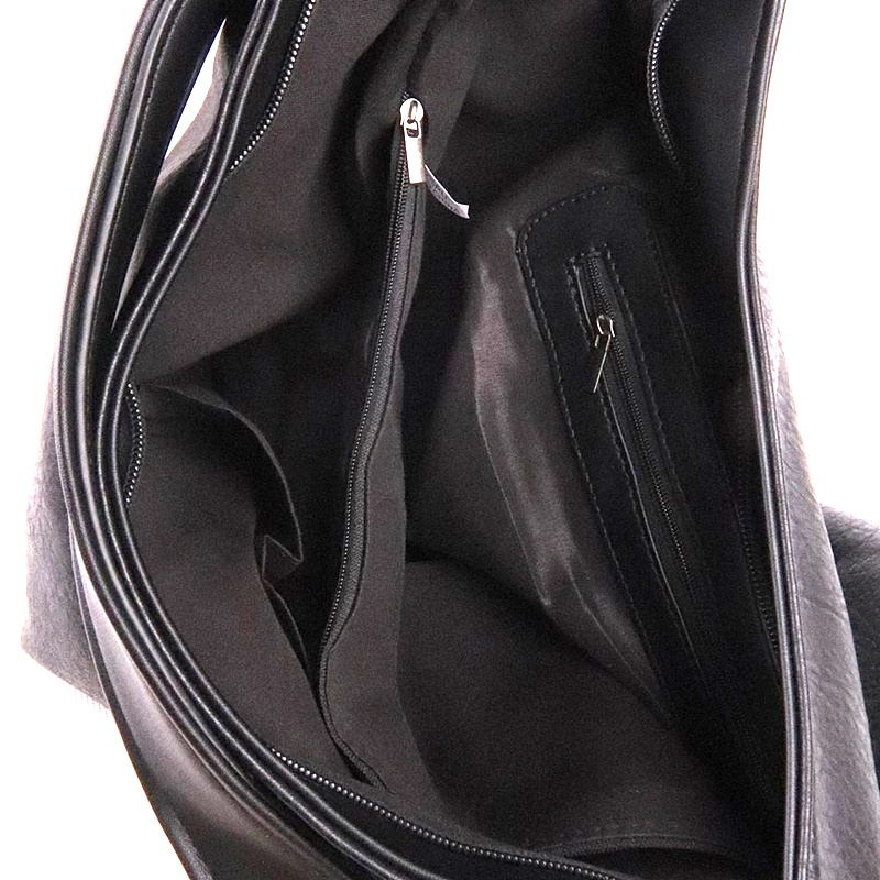 Velká černá kabelka na rameno i crossbody ROMINA D568