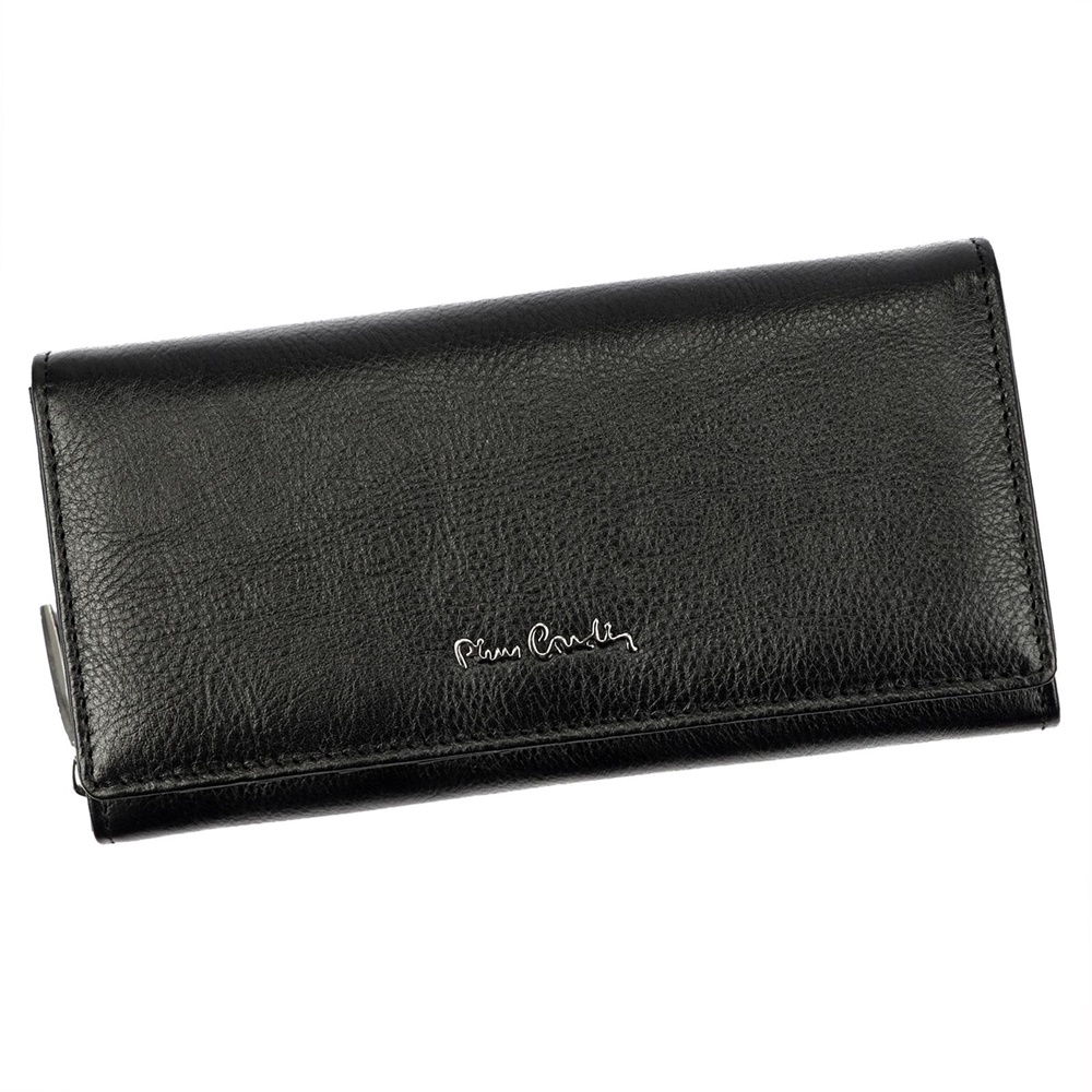 VADA -Černá kožená peněženka Pierre Cardin 06 ITALY 106