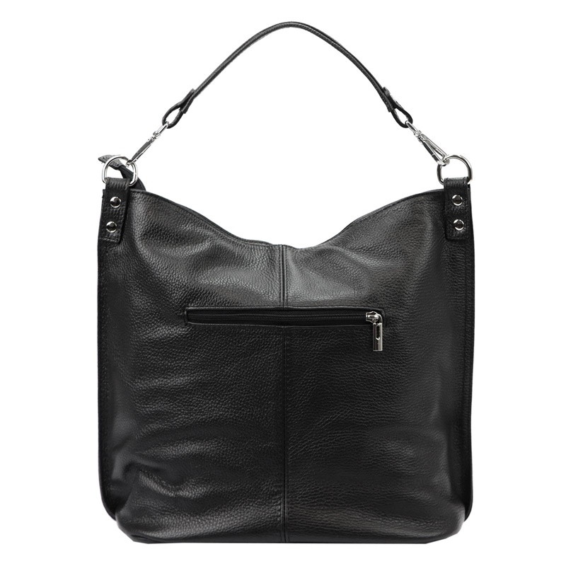 Velká kožená šedo-béžová kabelka na rameno i crossbody MiaMore no. 053