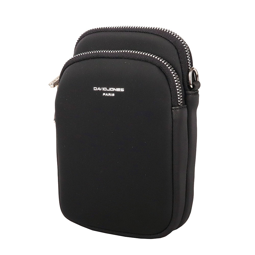 Dvouoddílová šedo-hnědá crossbody kabelka (taštička) na mobil David Jones CM6906A