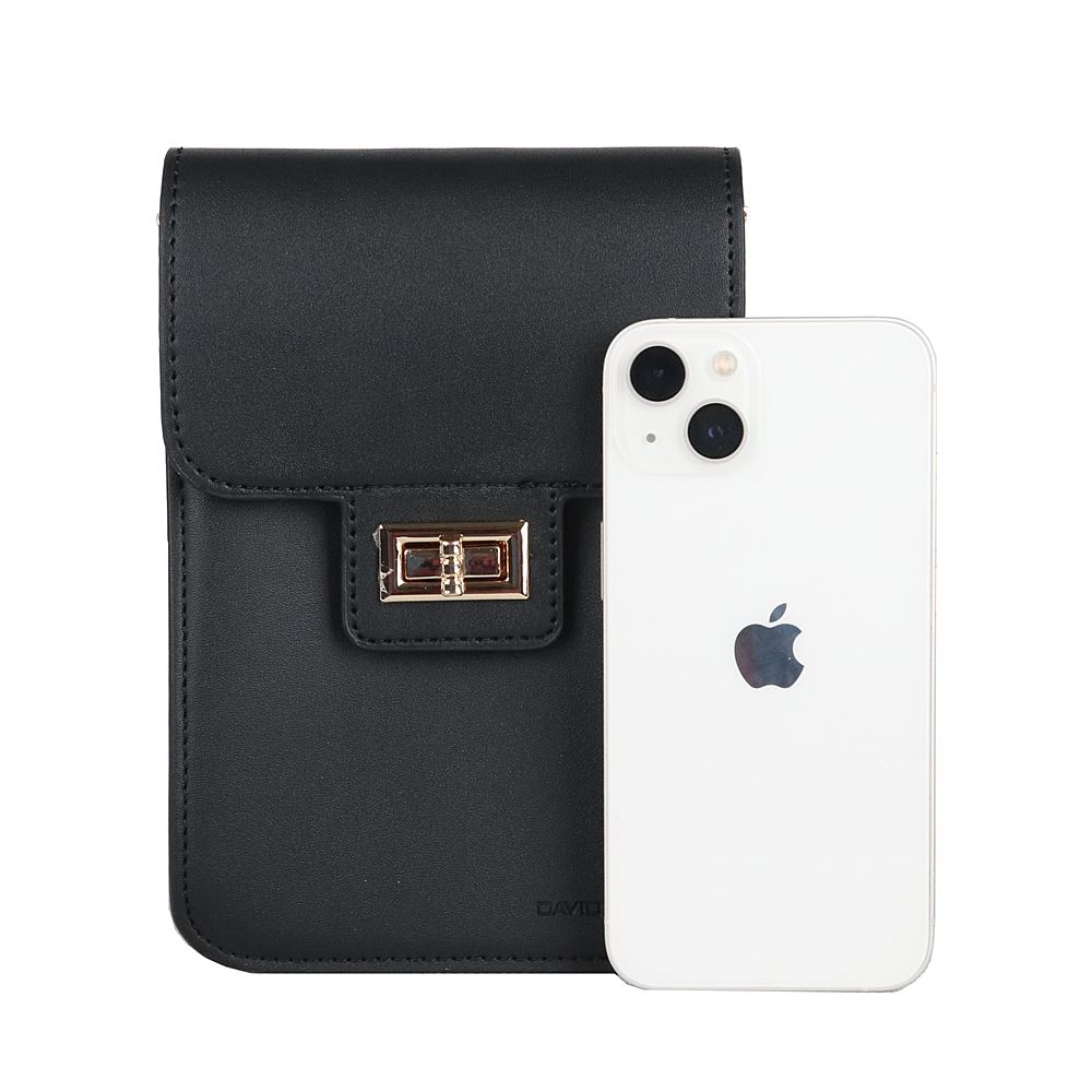 Malá pevná tmavězelená crossbody kabelka (taštička) na mobil David Jones CM7294