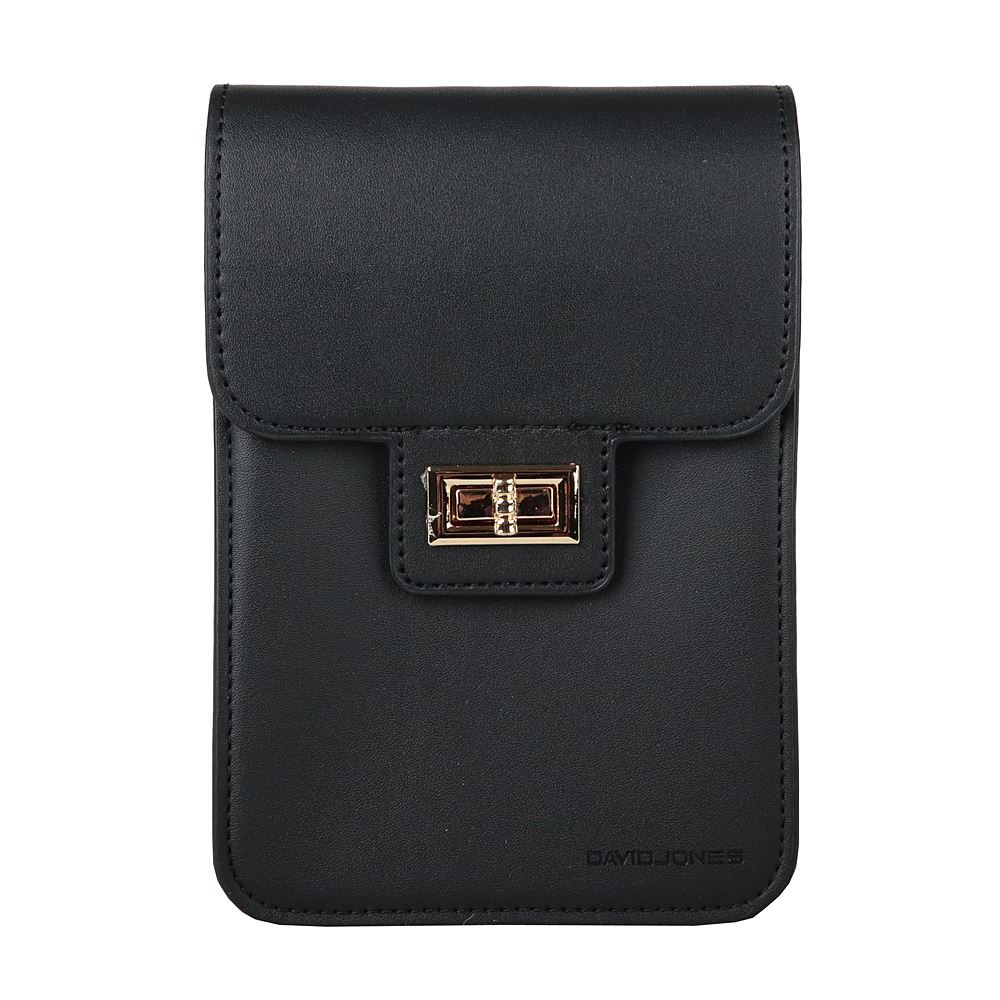 Malá pevná tmavězelená crossbody kabelka (taštička) na mobil David Jones CM7294