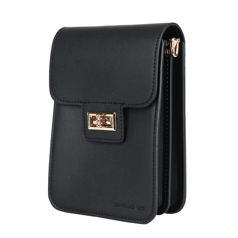 Malá pevná tmavězelená crossbody kabelka (taštička) na mobil David Jones CM7294