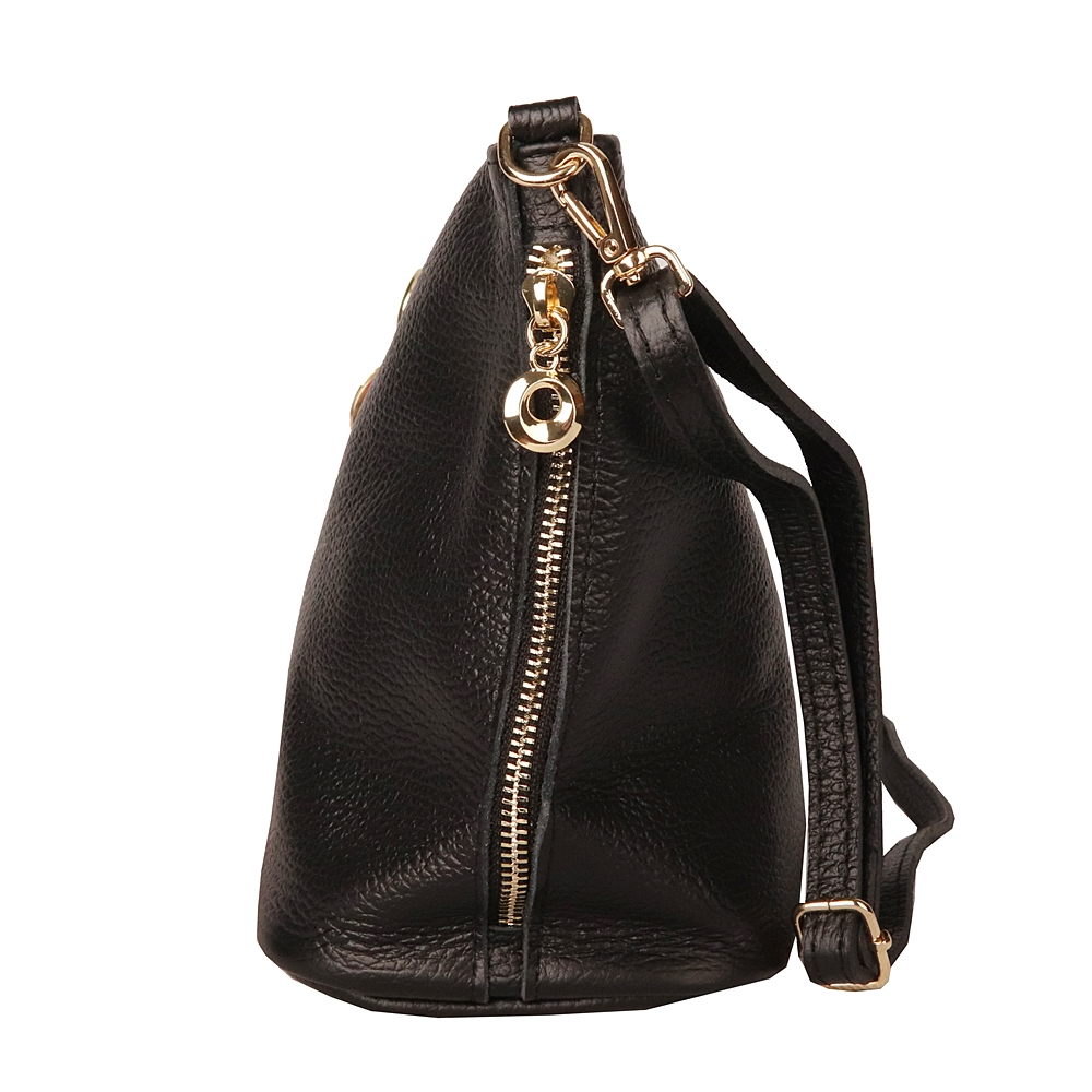 Malá/střední béžová kožená crossbody kabelka Luka no. 110