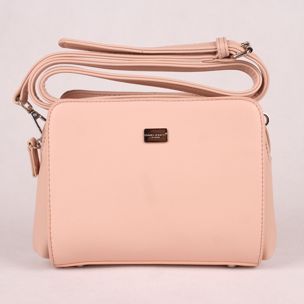 Malá světlerůžová crossbody kabelka David Jones CM3741