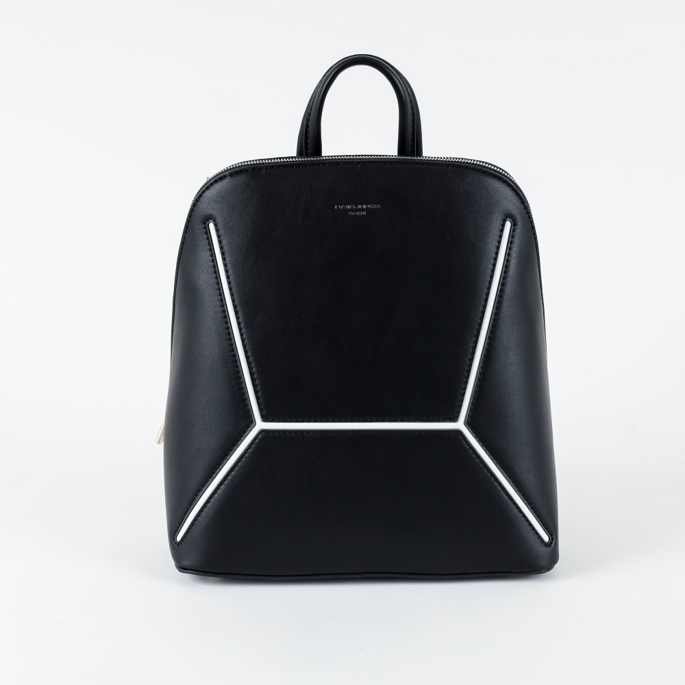 Městský malý černý batoh David Jones 6261-2 s obsahem cca. 7l