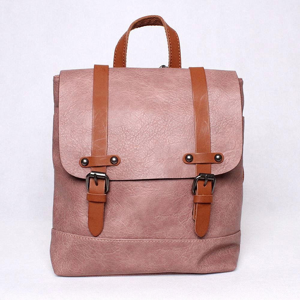 Malý městský růžový batoh FLORA&amp;CO H6719 s obsahem 7l