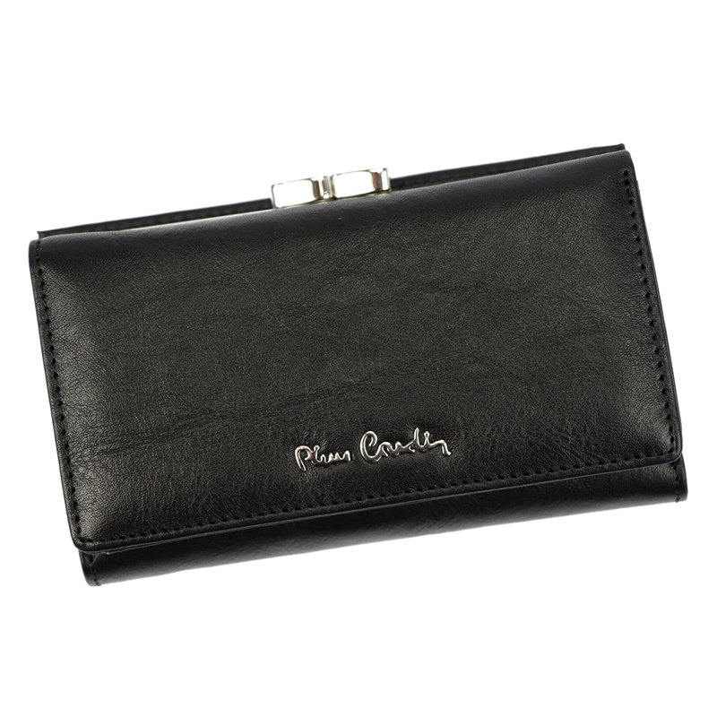 Černá kožená peněženka Pierre Cardin 06 ITALY 108