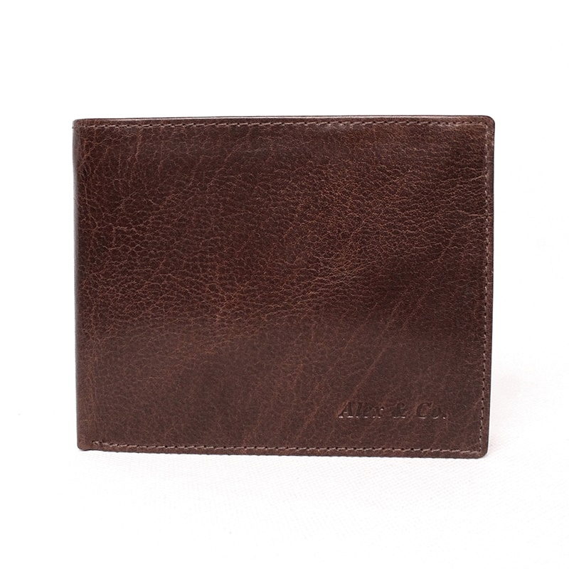 Luxusní tmavěhnědá kožená peněženka Alex&amp;Co (Gianni Conti) no. 100