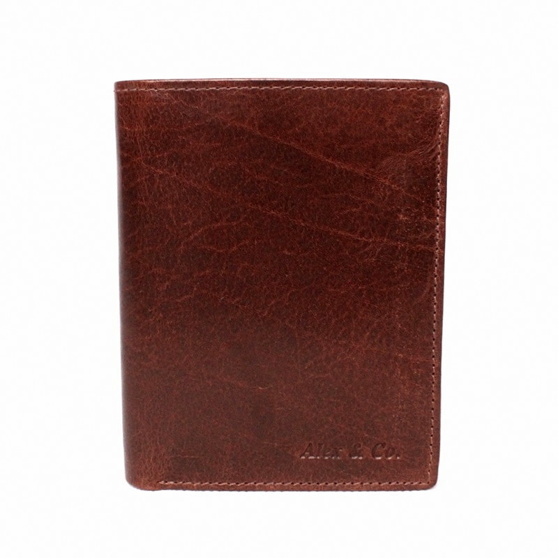 Luxusní tmavěhnědá kožená peněženka Alex&amp;Co (Gianni Conti) no. 117
