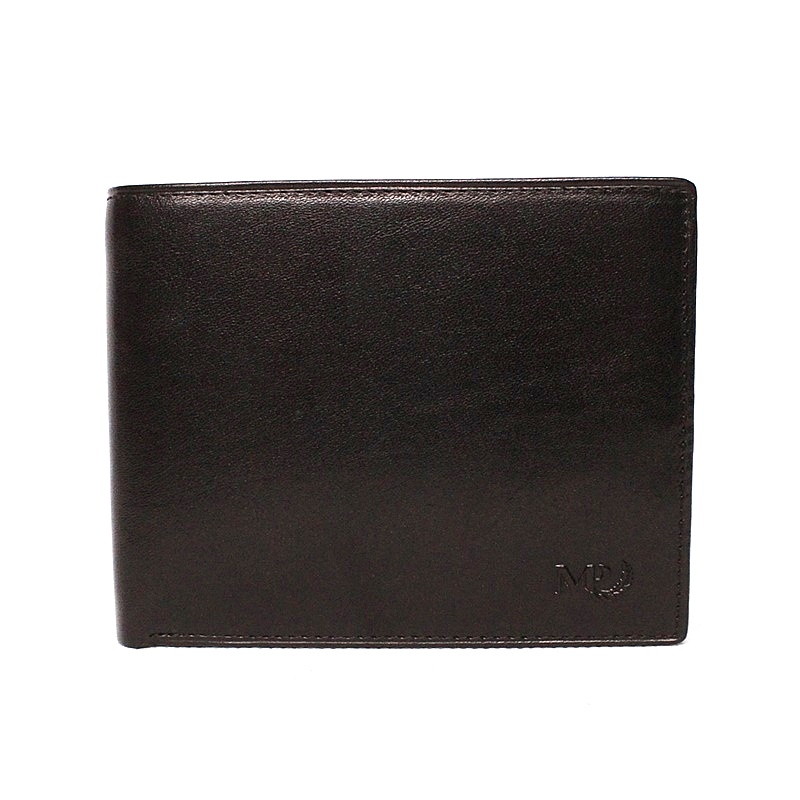 Luxusní černá hladká kožená peněženka Marta Ponti no. B217R + RFID