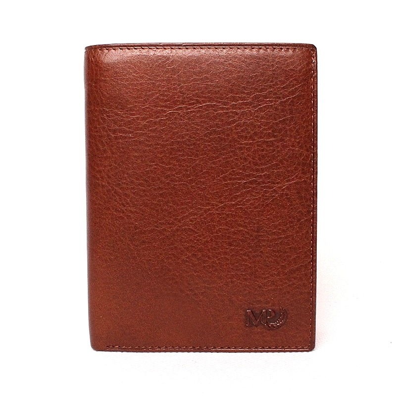 Luxusní hnědá hladká kožená peněženka Marta Ponti no. B315R + RFID