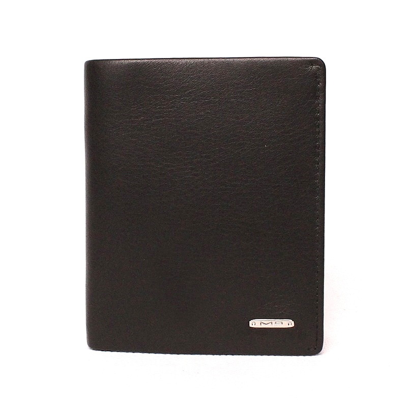 Malá luxusní černá hladká kožená peněženka Marta Ponti no. B024R + RFID