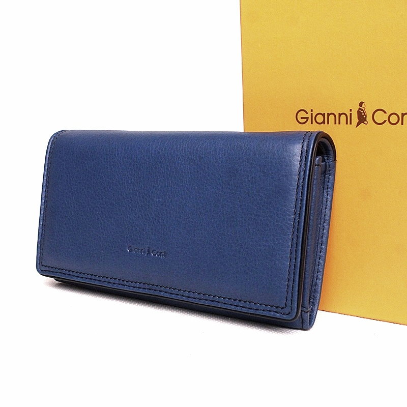 Luxusní modrá kožená peněženka Gianni Conti no. 588373