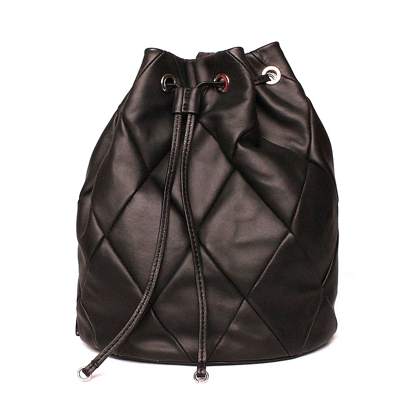 Luxusní černý kožený batoh/kabelka na rameno Gianni Conti 318