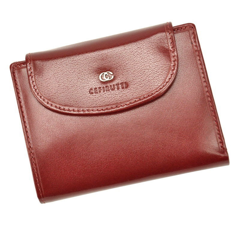 Tmavěčervená kožená peněženka Cefirutti 70613