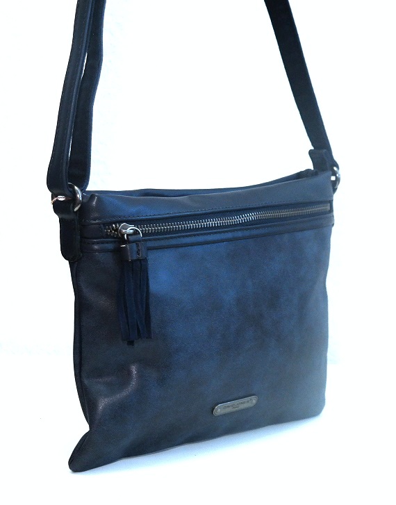 Tmavěmodrá crossbody kabelka David Jones 3988-1