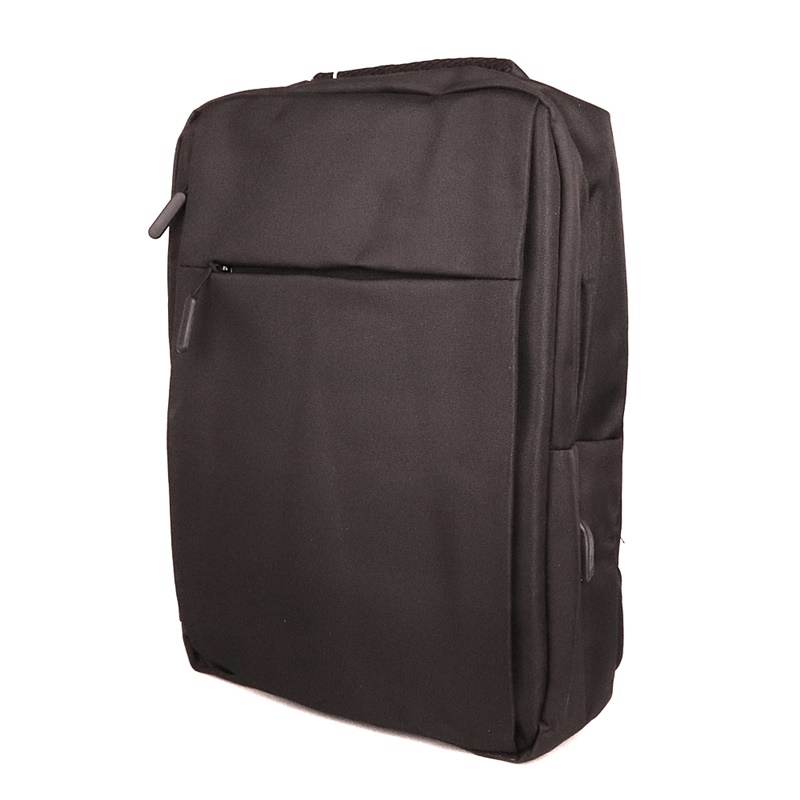 Černý batoh Minissimi na notebook, formát A4, USB, kabinové zavazadlo