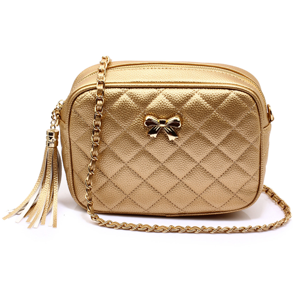 Zlatá malá crossbody kabelka AG00540