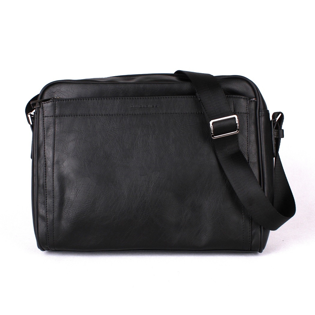 Černá pánská crossbody taška David Jones na notebook 11,6" až 14"