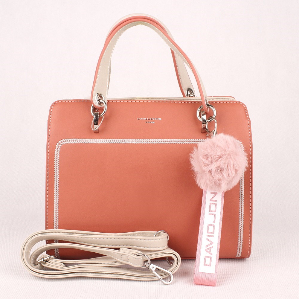 Malá/střední růžovo-oranžová kabelka do ruky David Jones 5993-2