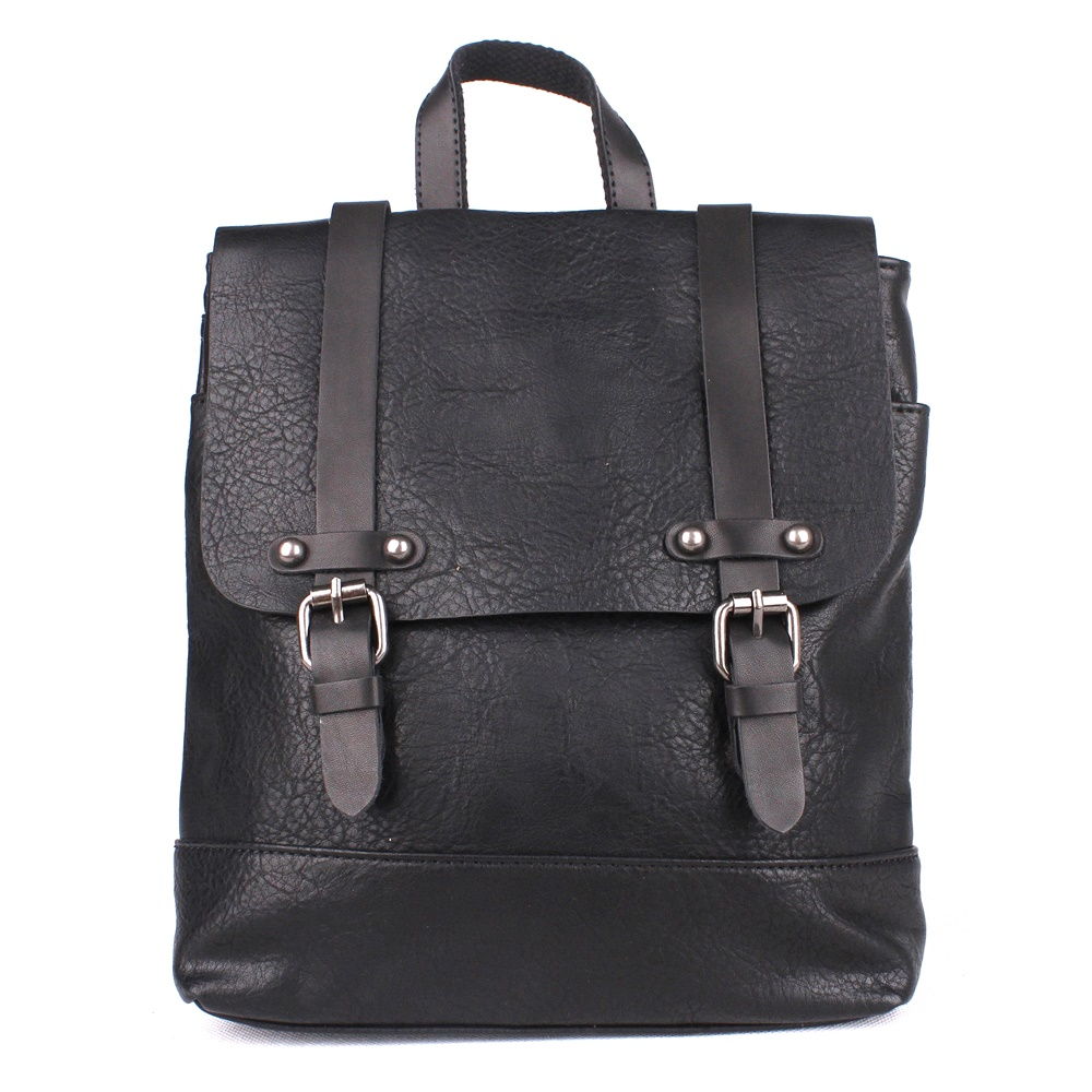 Malý městský černý batoh FLORA&amp;CO H6719 s obsahem 7l