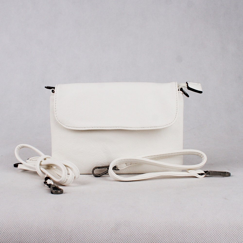Malá bílá crossbody kabelka či psaníčko FLORA&amp;CO H9158