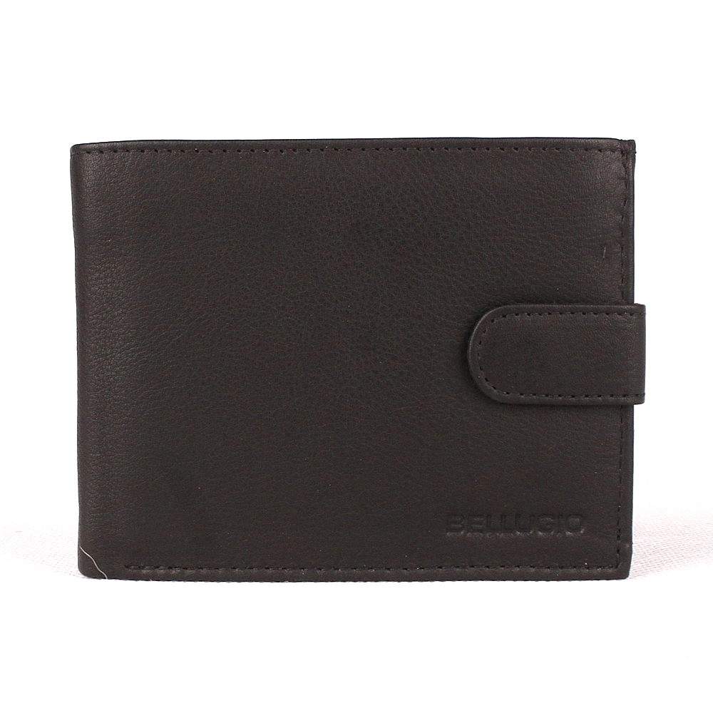 Černá pánská kožená peněženka BELLUGIO (032) podélná + RFID