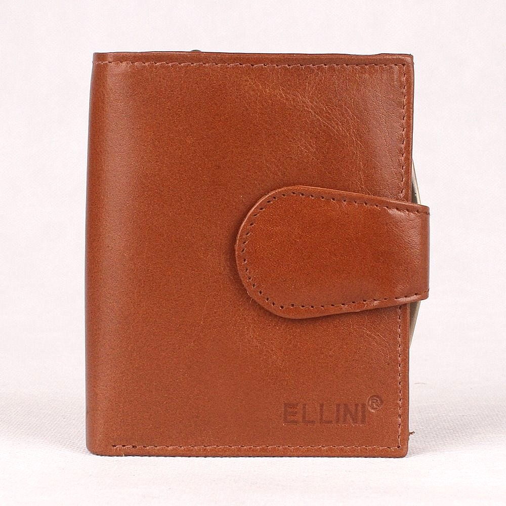 Hnědá kožená peněženka ELLINI ADE-21-110