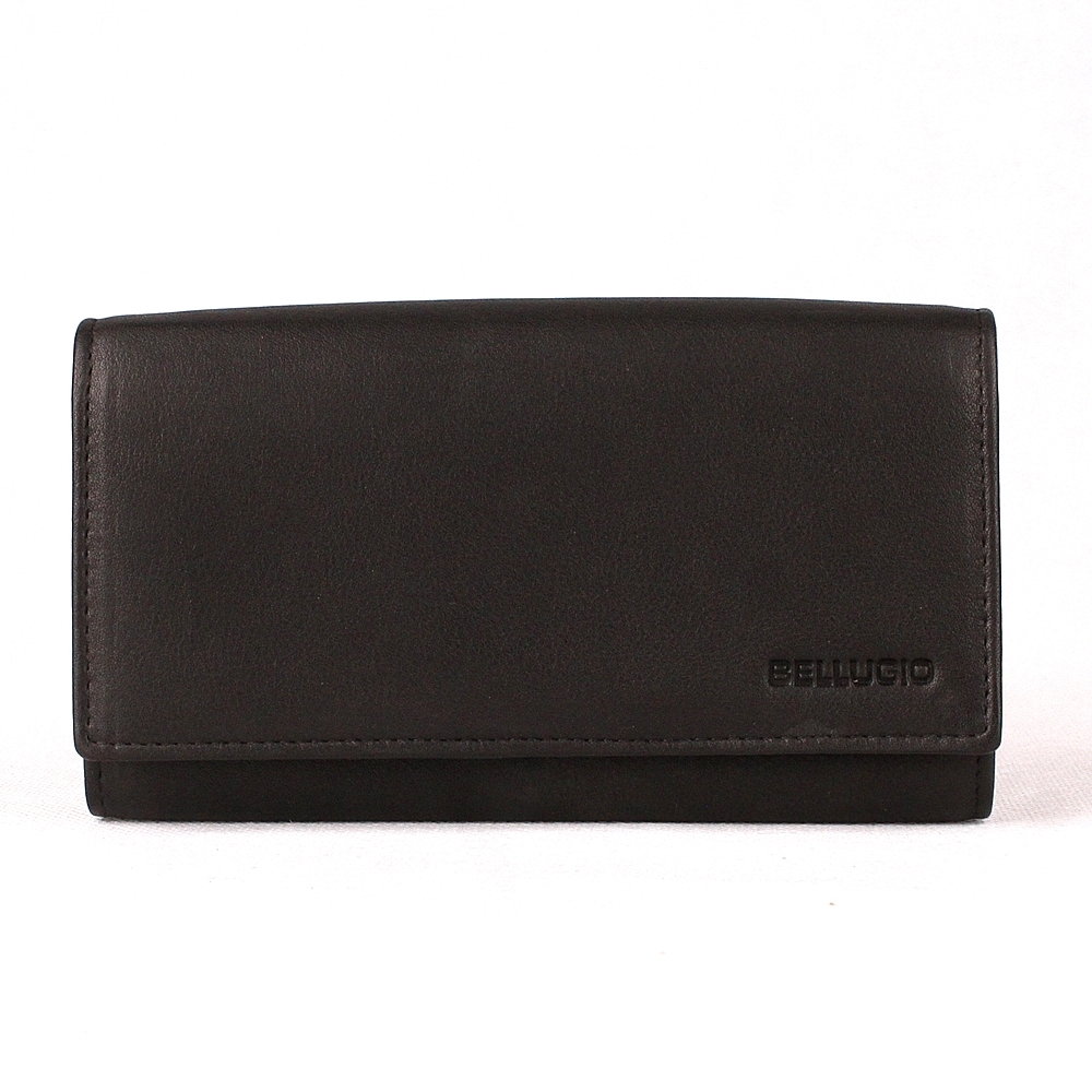 Černá matná kožená peněženka BELLUGIO (TD-88R-063M) RFID