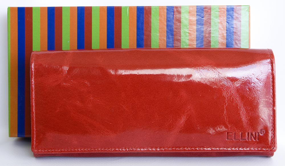 Lesklá kožená peněženka Ellini