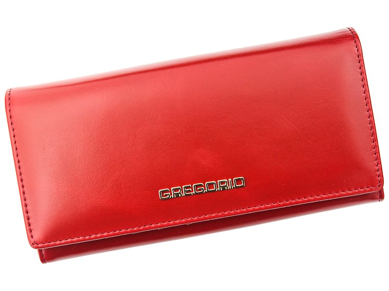 Červená kožená peněženka Gregorio N100