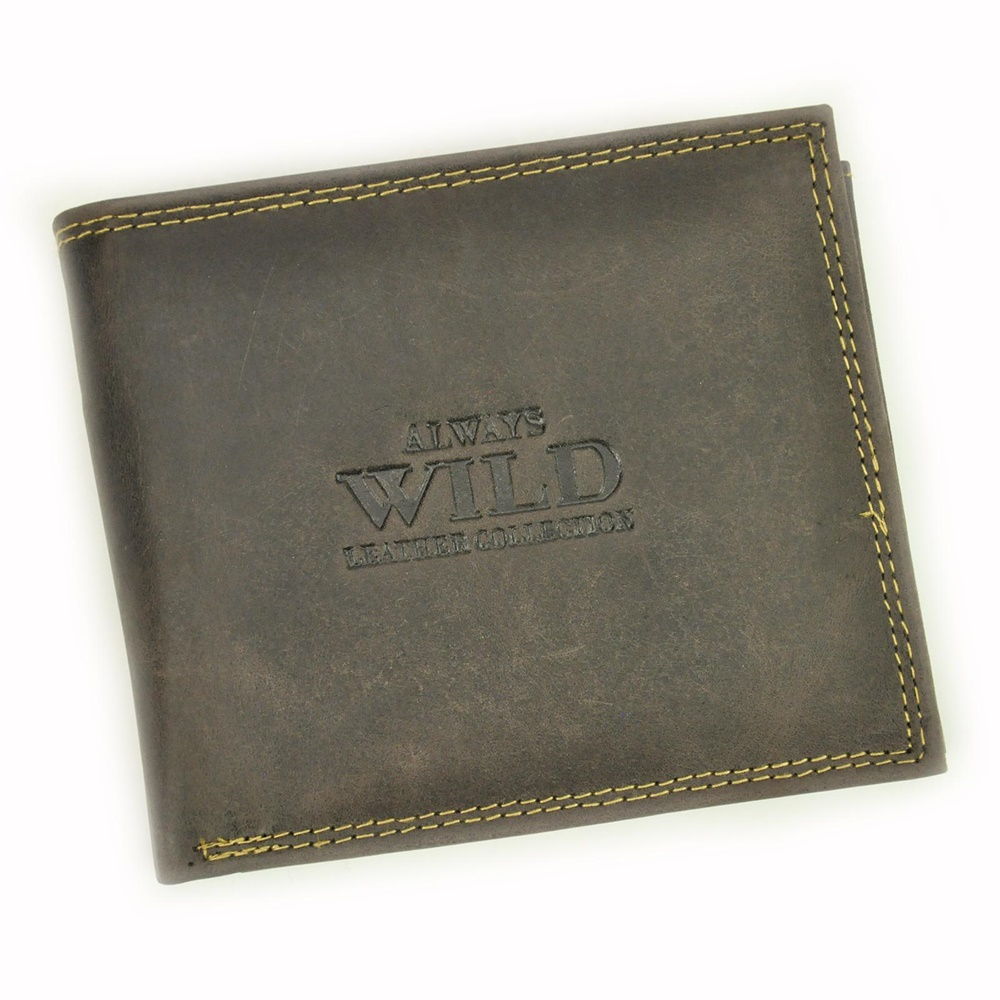 Tmavěhnědá kožená peněženka Always Wild N992-CHM + RFID