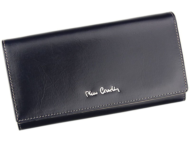 Tmavěmodro-béžová kožená peněženka Pierre Cardin 01 LINE 100