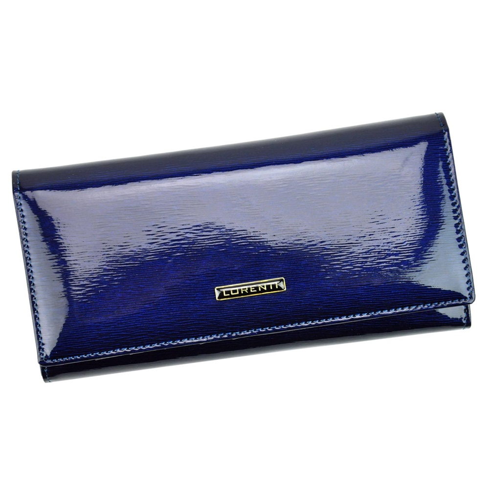 Lesklá kožená modrá peněženka Lorenti 72031-SH + RFID