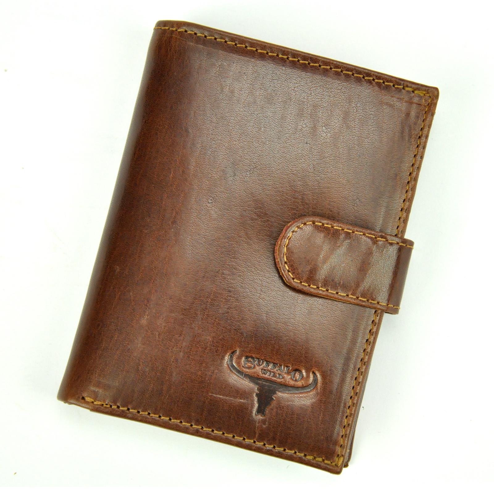 Hnědá kožená peněženka Wild Buffalo (N4L-VTU) + RFID