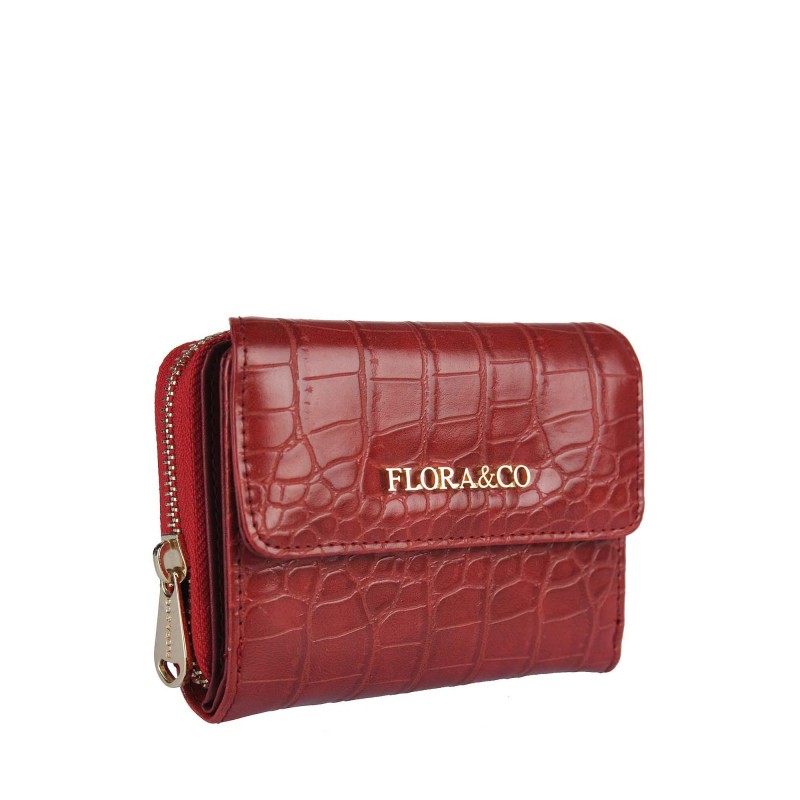Tmavěčervená peněženka FLORA&CO X2703
