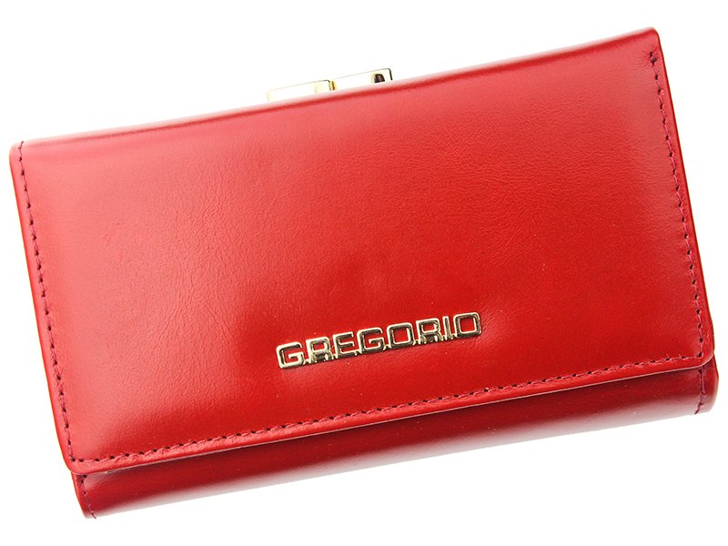 Červená kožená peněženka Gregorio N108