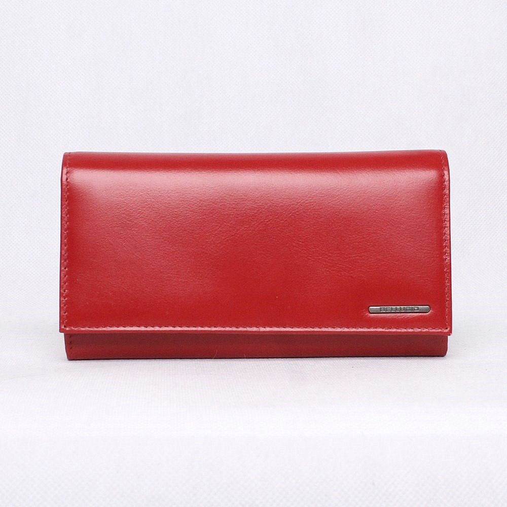 Červená kožená peněženka Bellugio (281M) na 11 karet + RFID
