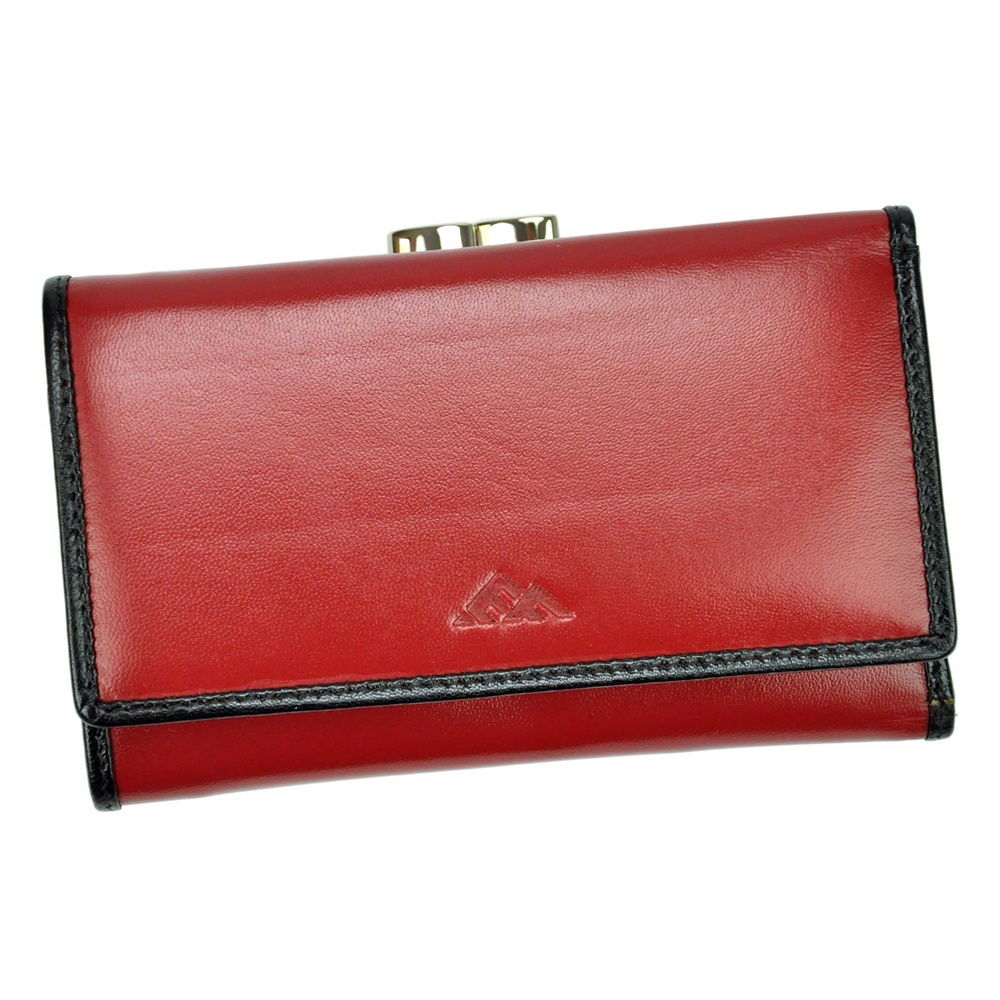 Malá pevná červená kožená peněženka El Forrest 948